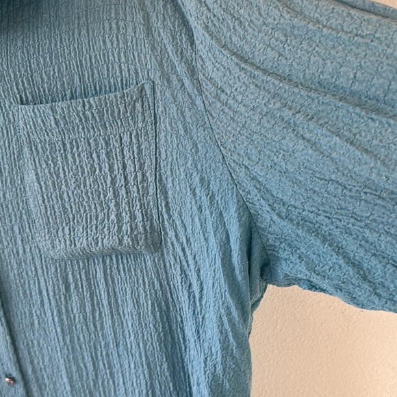 Croft & Barrow Women  Blue Button Down‎ Shirt Size XL - Picture 5 of 10